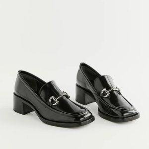 Reformation - NWT Noah Heeled Loafer (Color: Black/Silver, Size: 6) Retail: $328